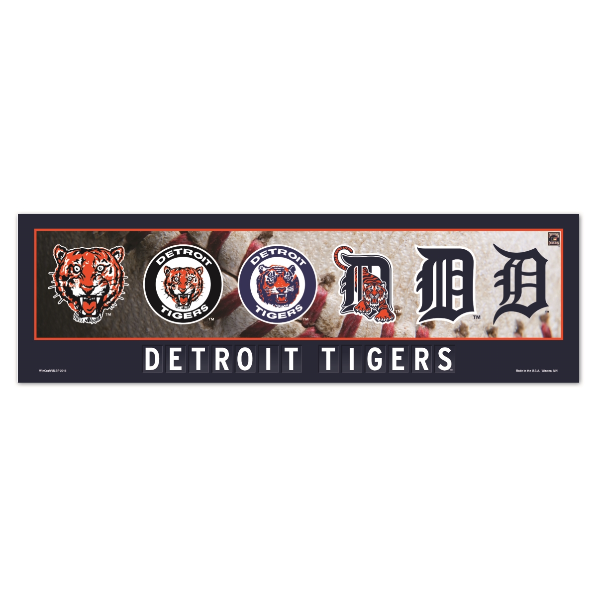 3208554729 9 x 30 in. Detroit Tigers Sign - Wood Evolution