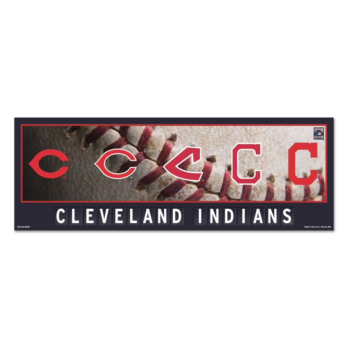 3208566533 8 x 23 in. Cleveland Indians Sign - Wood Evolution