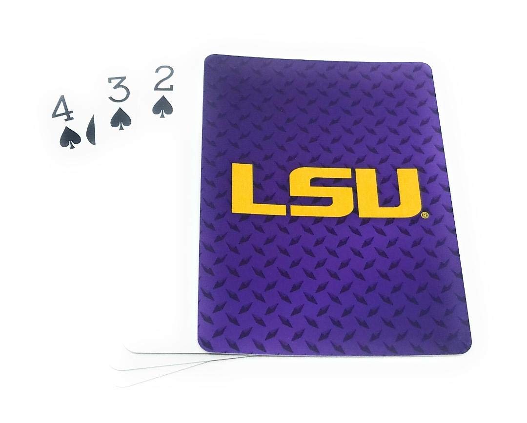 5717543067 LSU Tigers Playing Cards - Diamond Plate