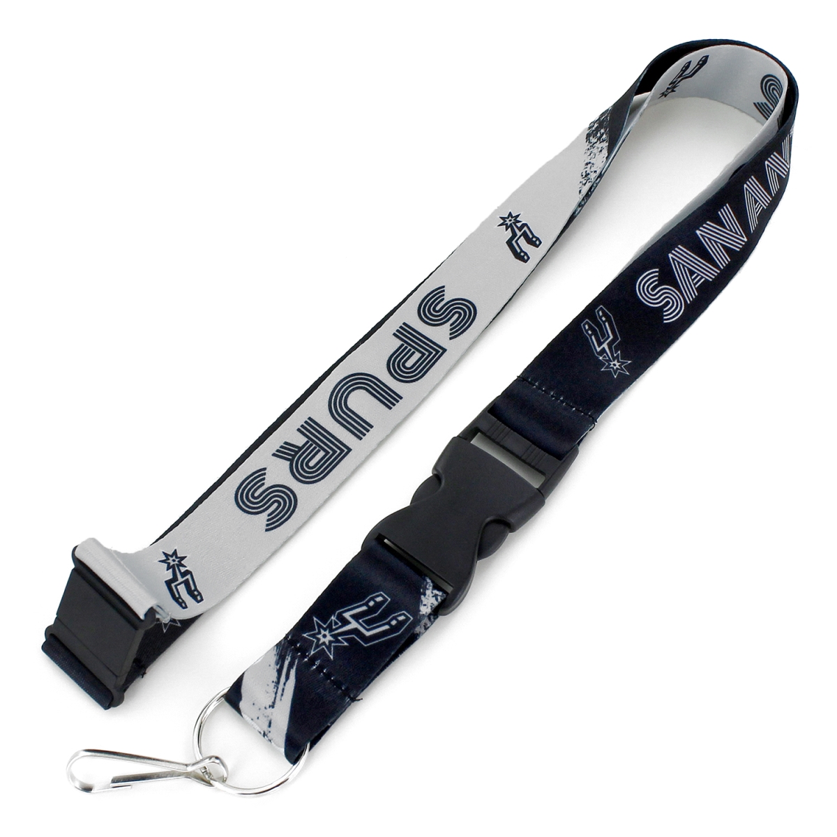 6326408686 San Antonio Spurs Crossfade Design Lanyard