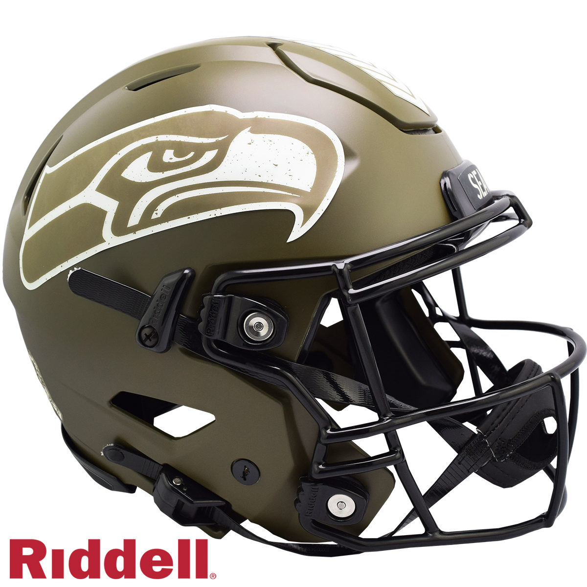 9585563188 Seattle Seahawks Helmet -  Authentic Full Size Speed Flex Style Salute To Service 2022