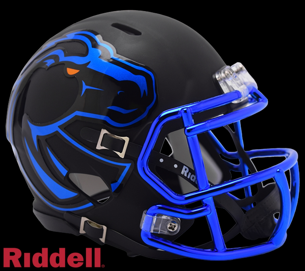 9585590428 Boise State Broncos Helmet -  Replica Mini Speed Style Matte Black 2024