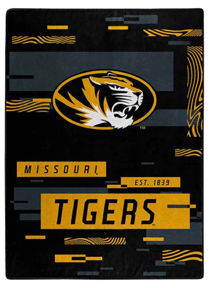 9060433229 60 x 80 in. Missouri Tigers Blanket - Raschel Digitize Design