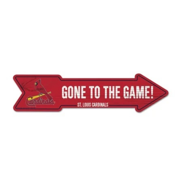 9416607706 6 x 24 in. St. Louis Cardinals Sign - Wood Arrow