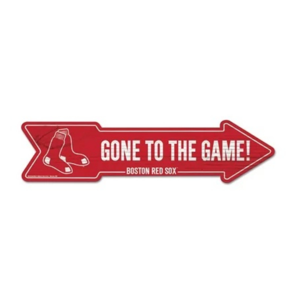 9416607707 6 x 24 in. Boston Red Sox Sign - Wood Arrow
