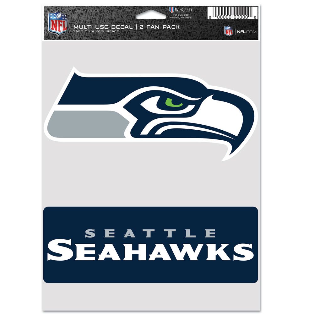 9416637969 Seattle Seahawks Decal - Multi Use Fan - Pack of 2