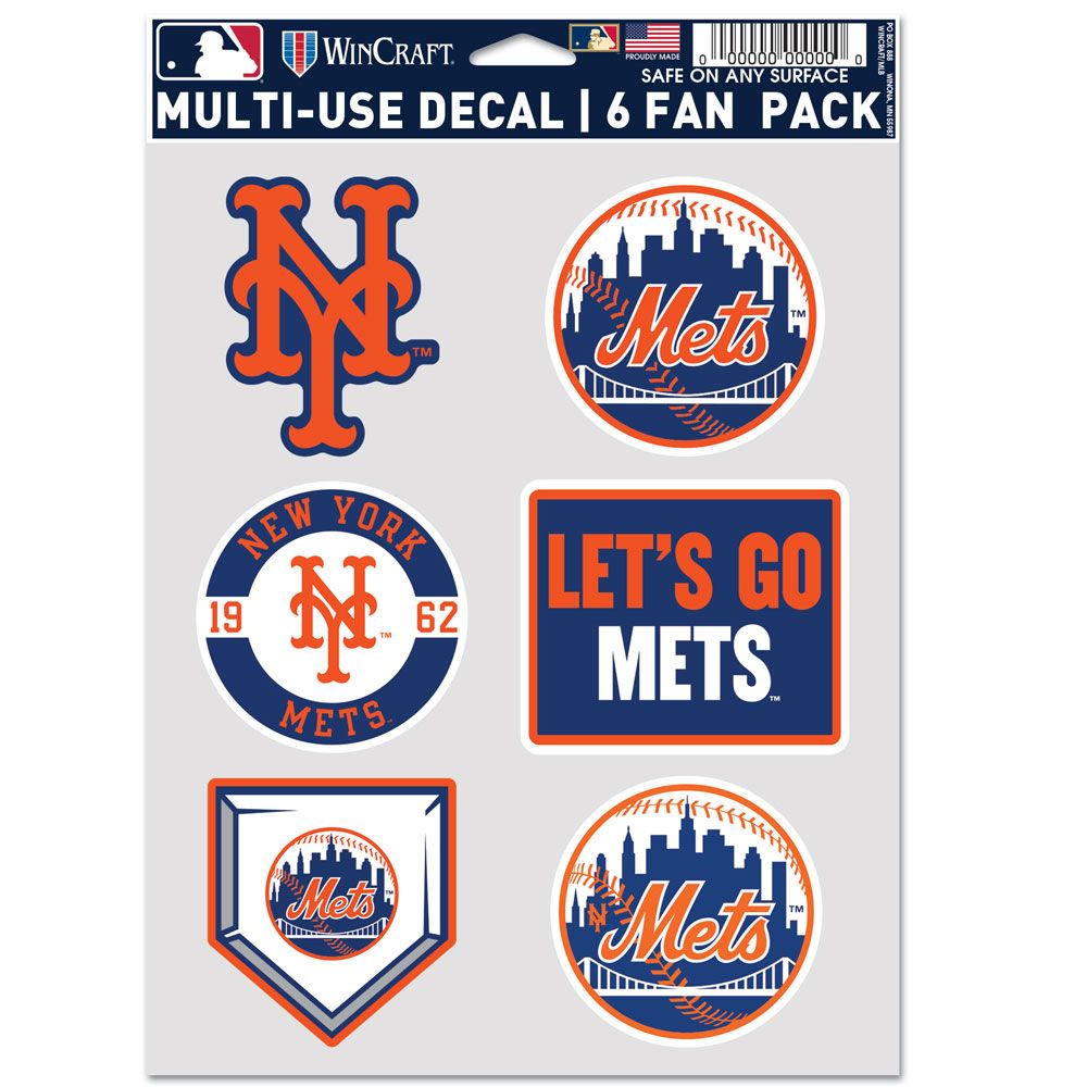 9416643751 New York Mets Decal - Multi Use Fan - Pack of 6