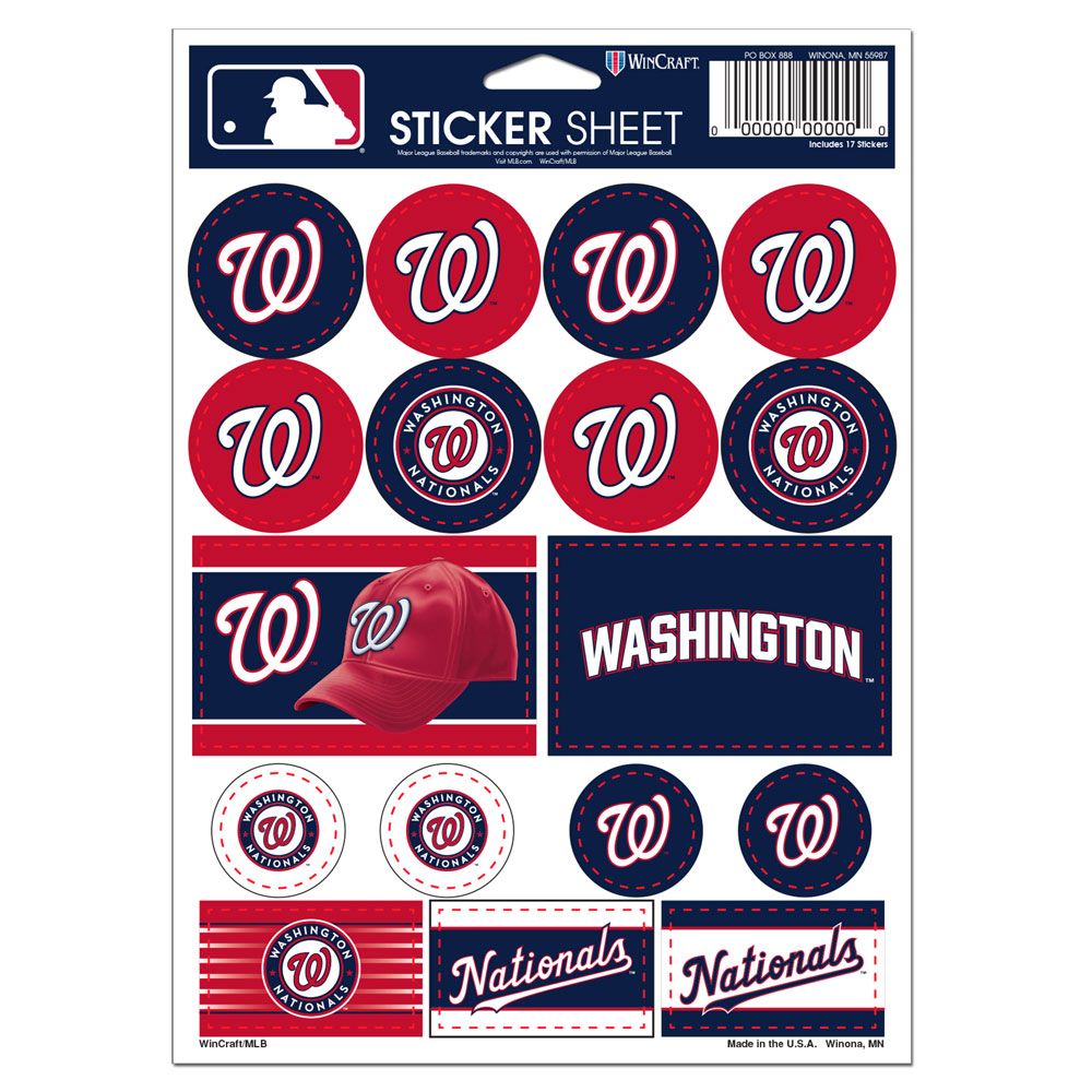 3208527632 5 x 7 in. Vinyl Washington Nationals Decal Sheet