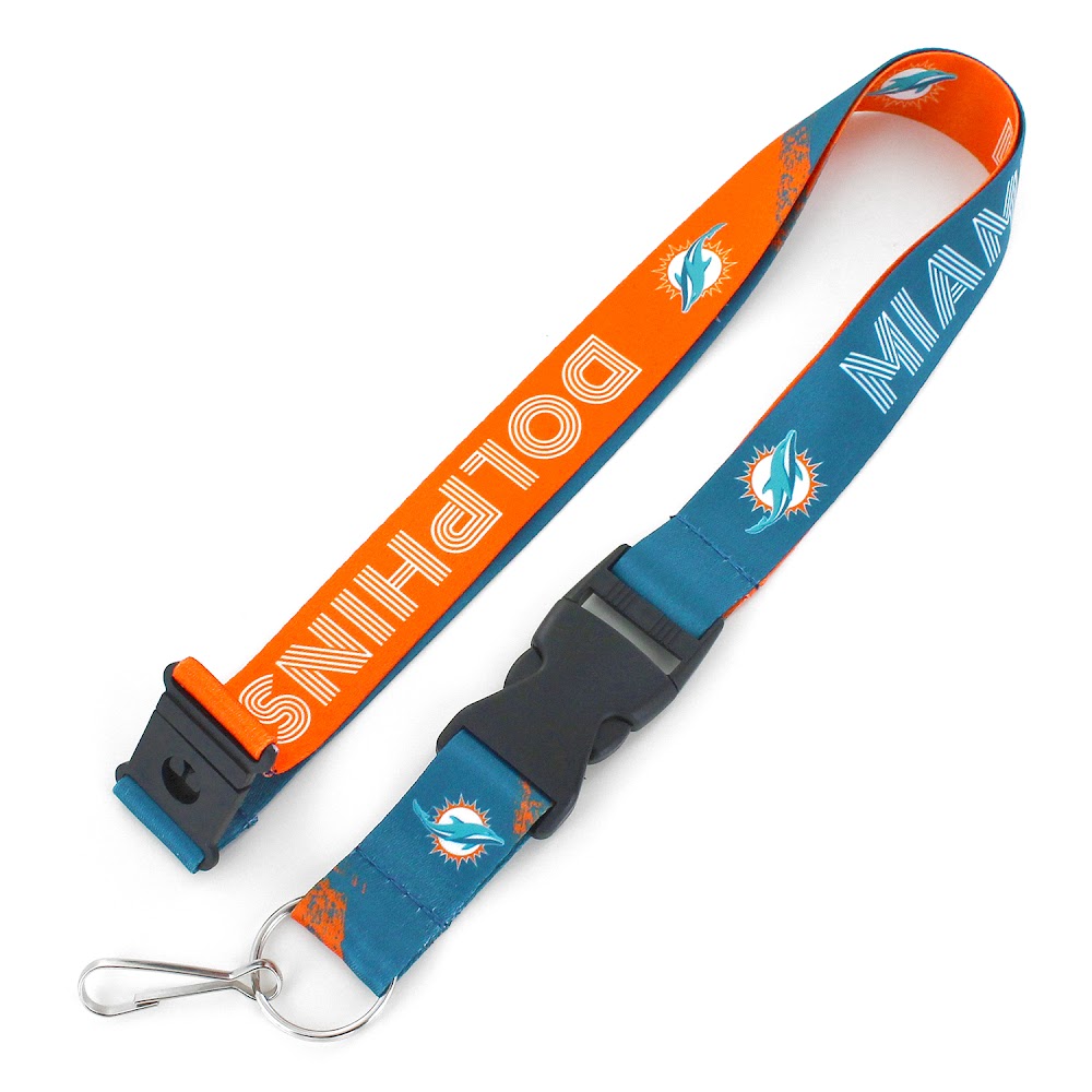 Aminco 6326408217 Miami Dolphins Lanyard - Crossfade Design