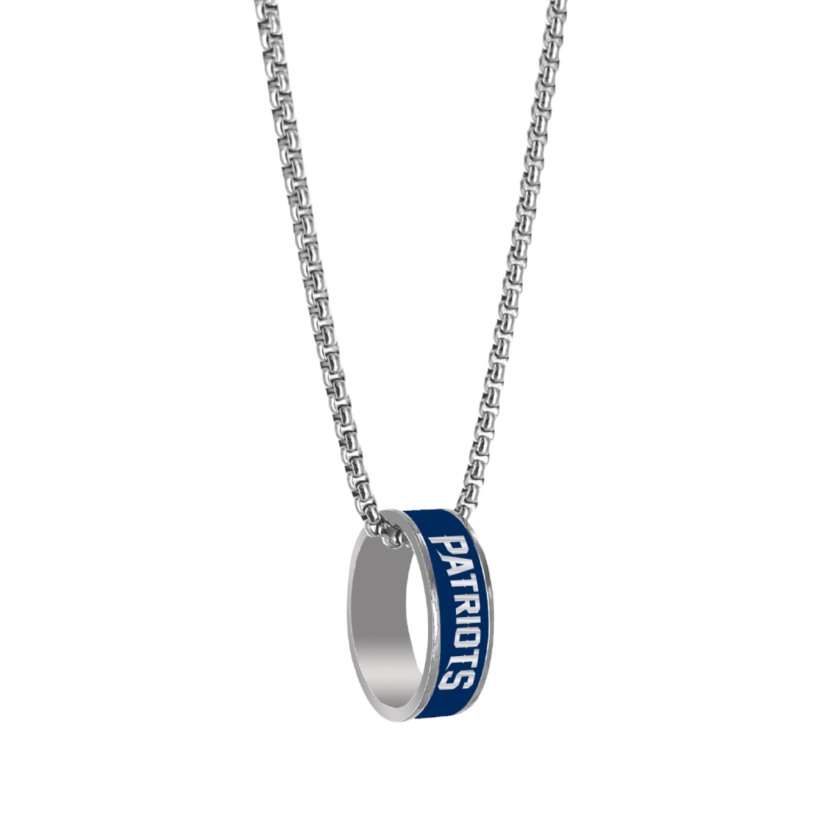 Aminco 6326437047 New England Patriots Necklace - Fashion Ring Pendant Silver