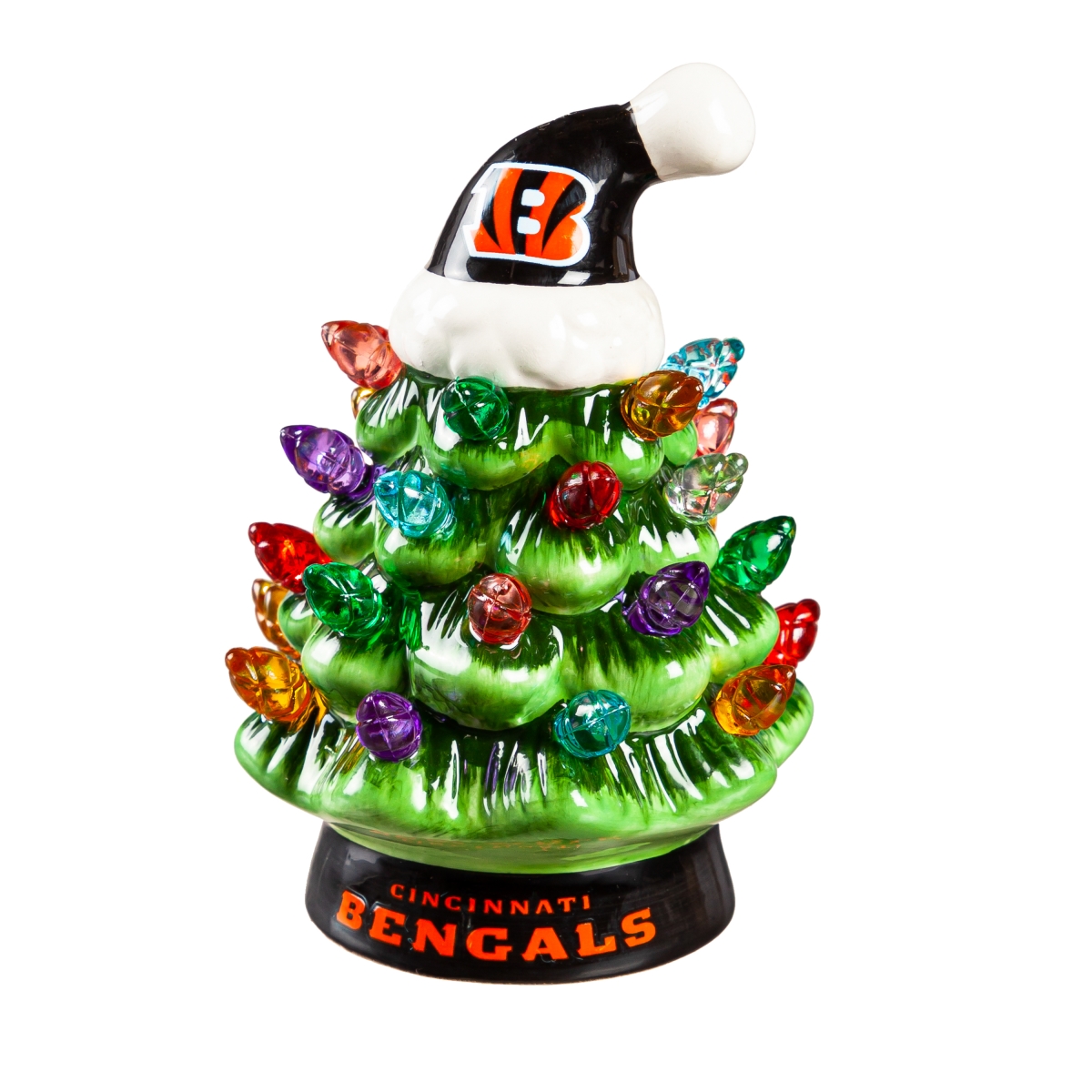 194639619 4 in. Cincinnati Bengals Christmas Tree - LED Tabletop