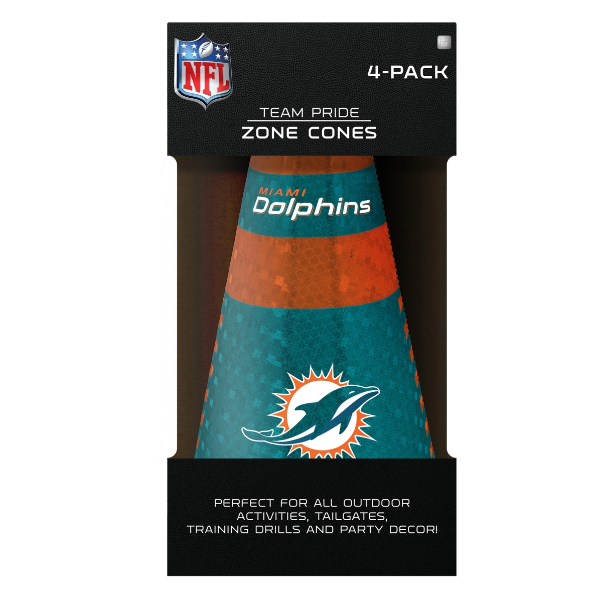 4033141901 Miami Dolphins Zone Cones - Pack of 4