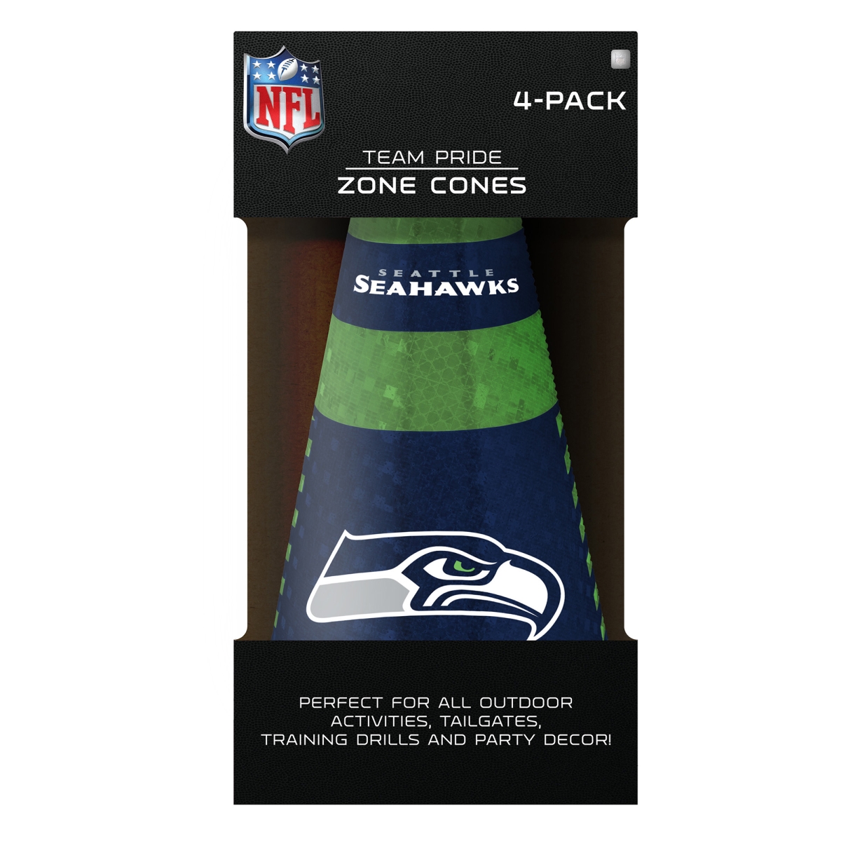 4033141911 Seattle Seahawks Zone Cones - Pack of 4