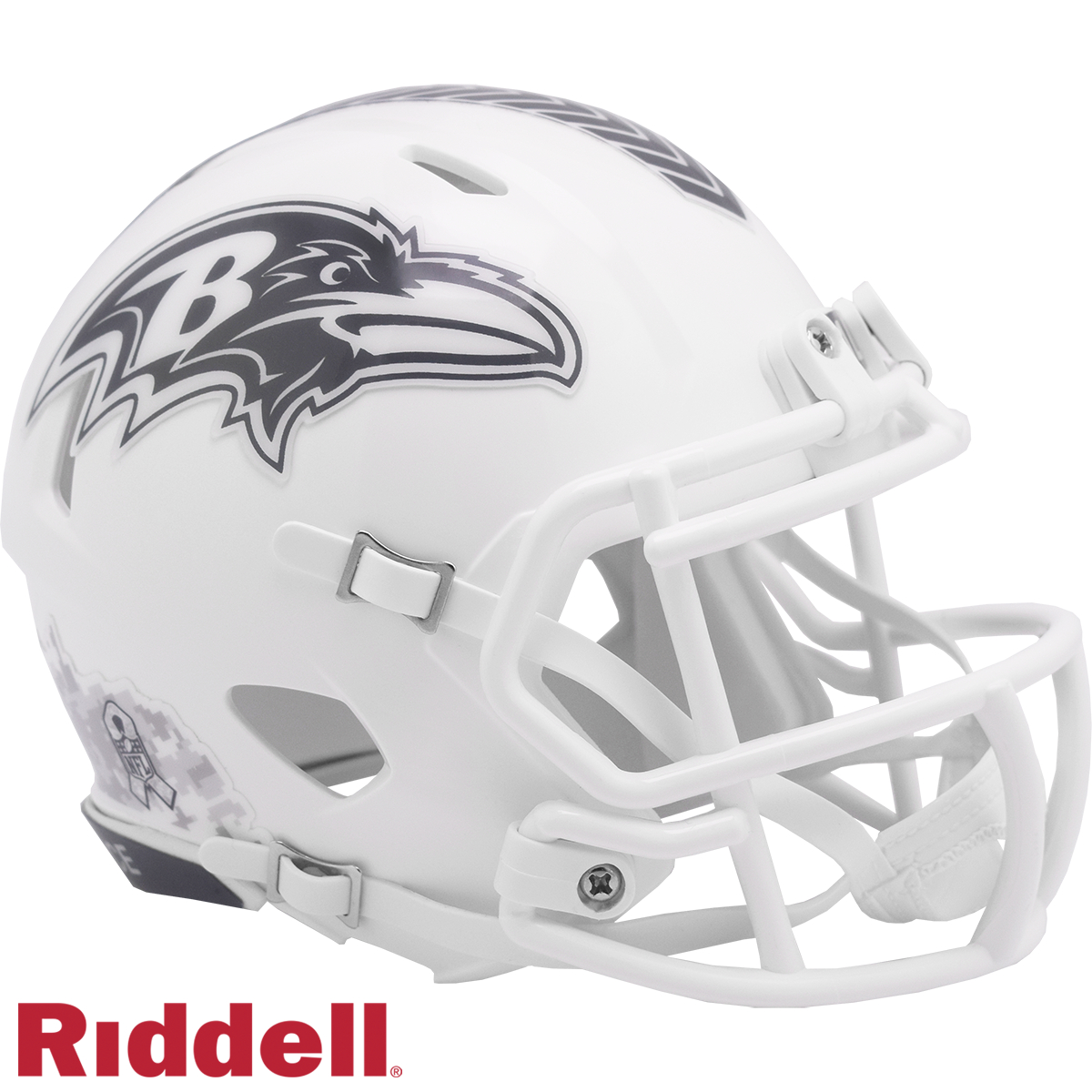 9585500314 Baltimore Ravens Helmet -  Replica Mini Speed Style Salute To Service 2024