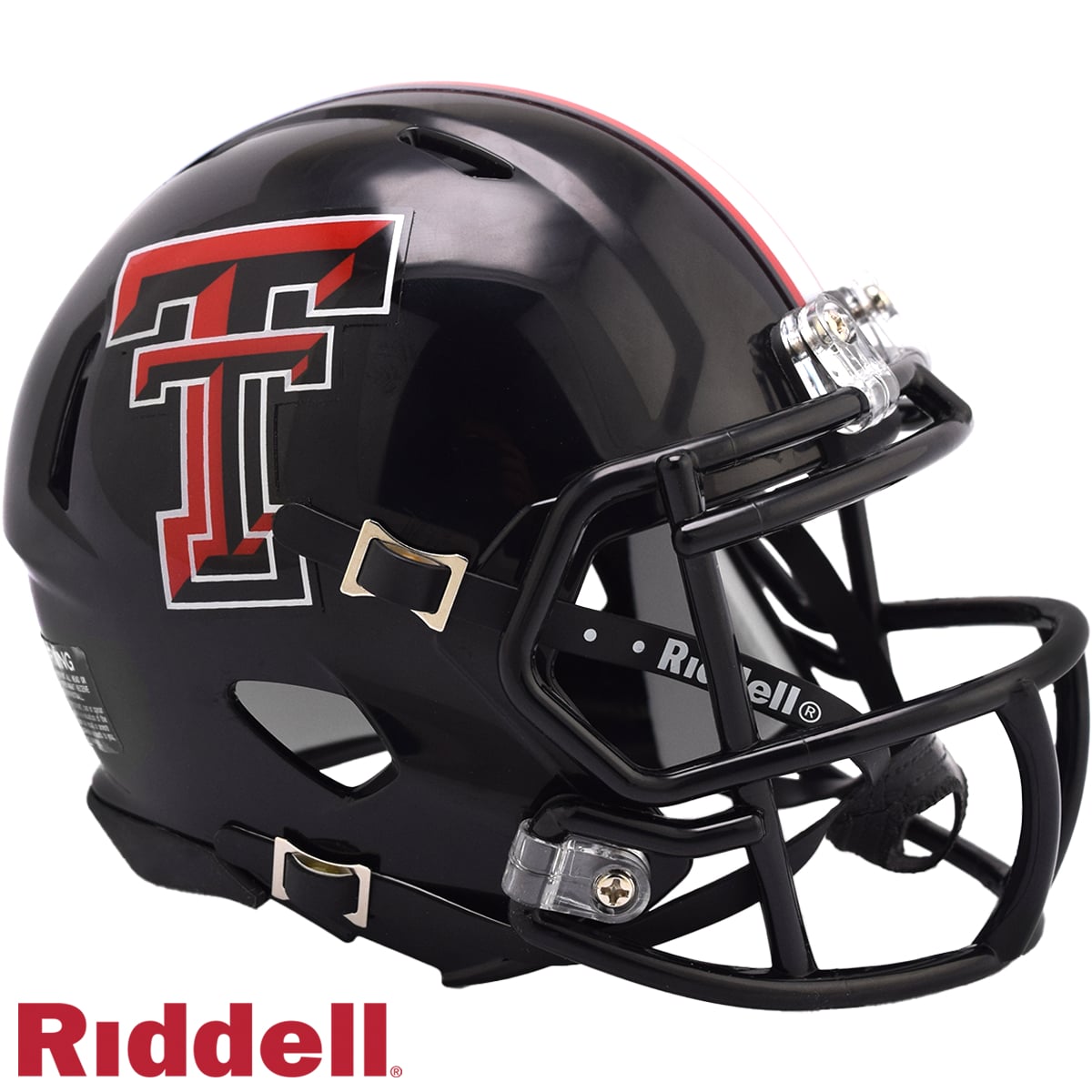 9585590434 Texas Tech Red Raiders Helmet -  Replica Mini Speed Style Black