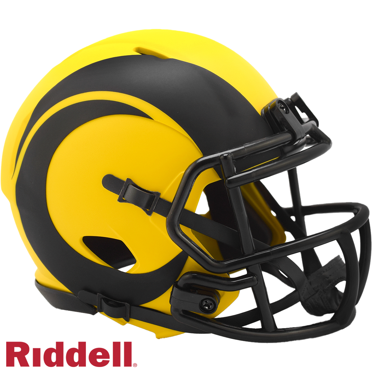 9585500674 Los Angeles Rams Helmet -  Replica Mini Speed Style Rave Alternate
