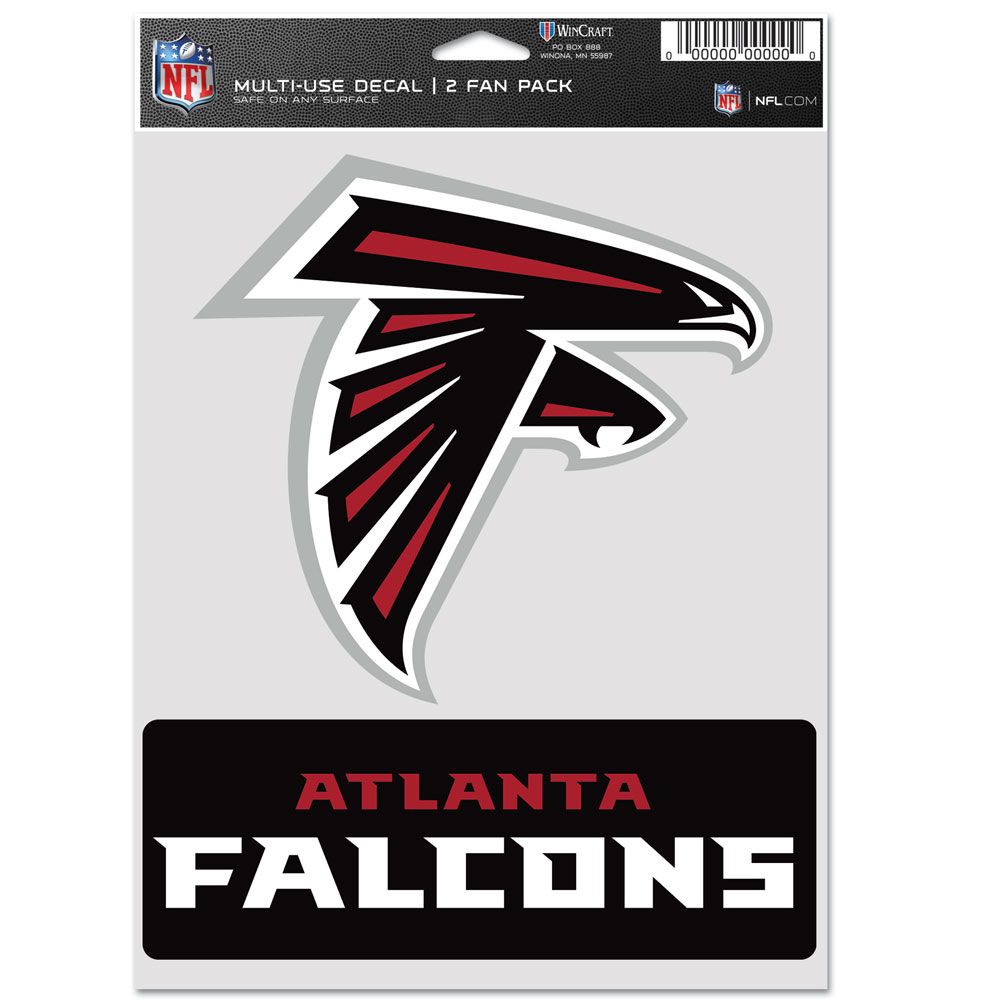 9416638014 Atlanta Falcons Multi Use Fan Decal - Pack of 2