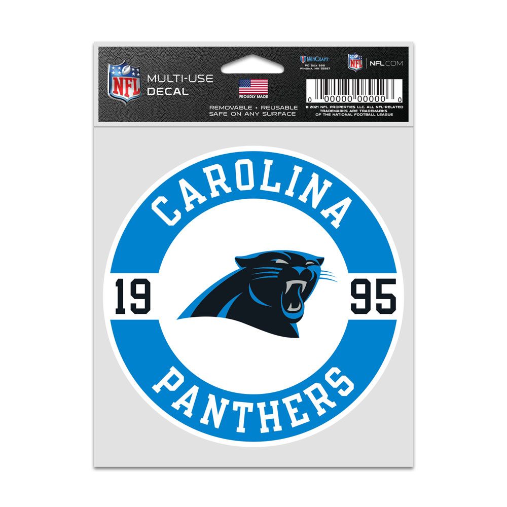 9416638079 3.75 x 5 in. Carolina Panthers Decal - Patch Fan