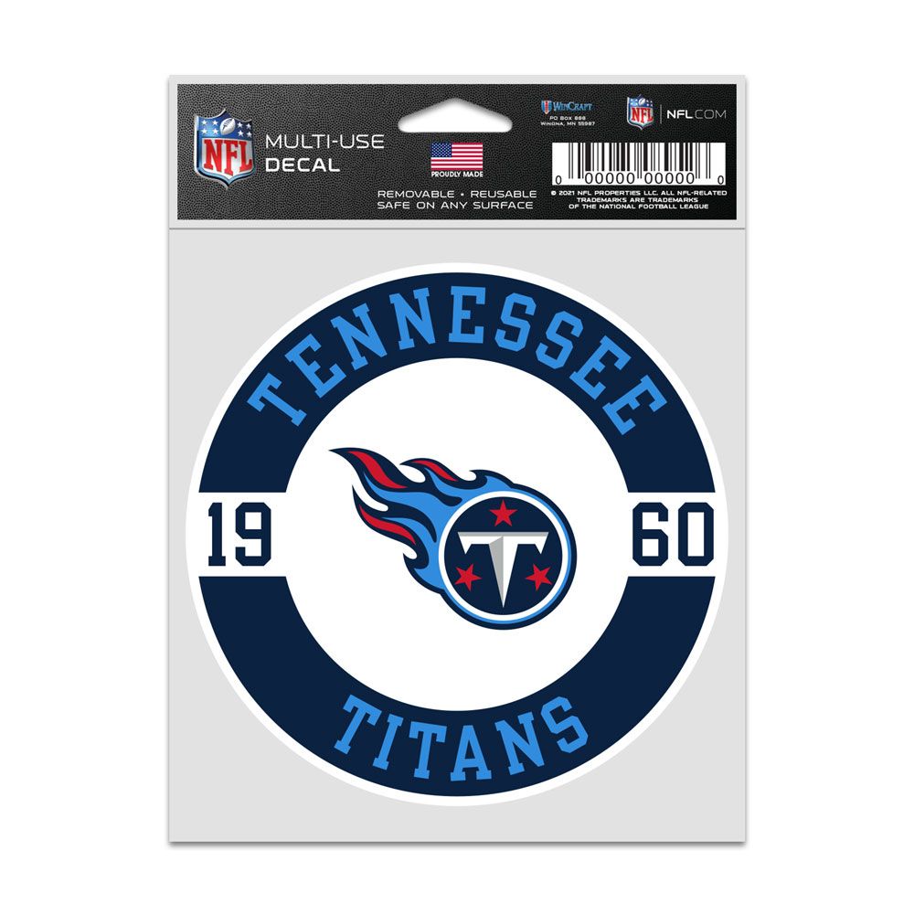 9416638150 3.75 x 5 in. Tennessee Titans Decal - Patch Fan
