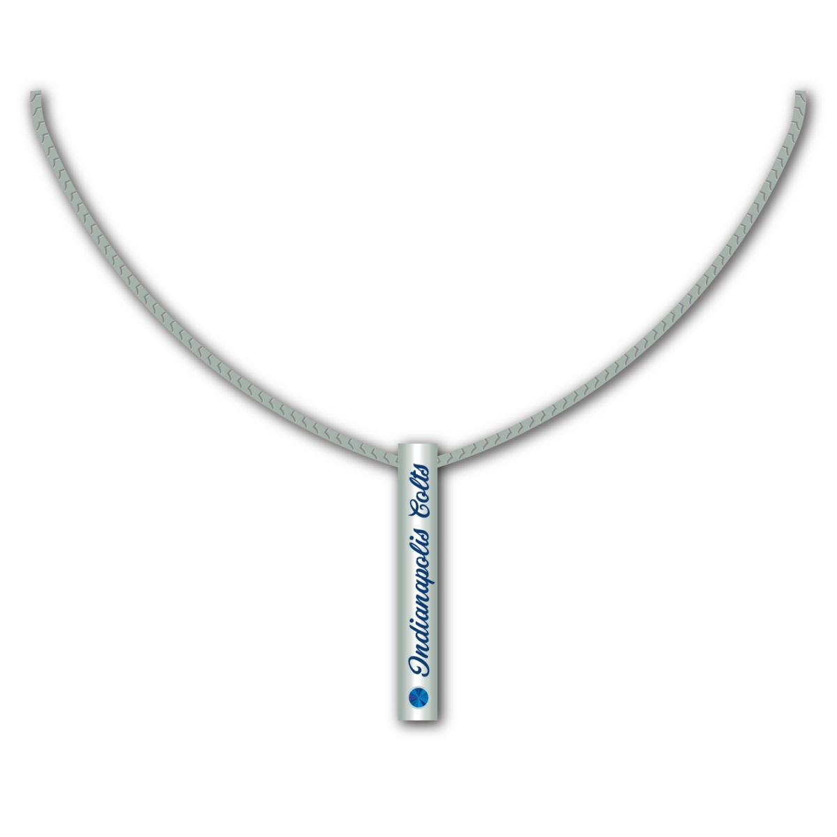 Mojo Licensing 9468804762 Indianapolis Colts Necklace - Silver Bar