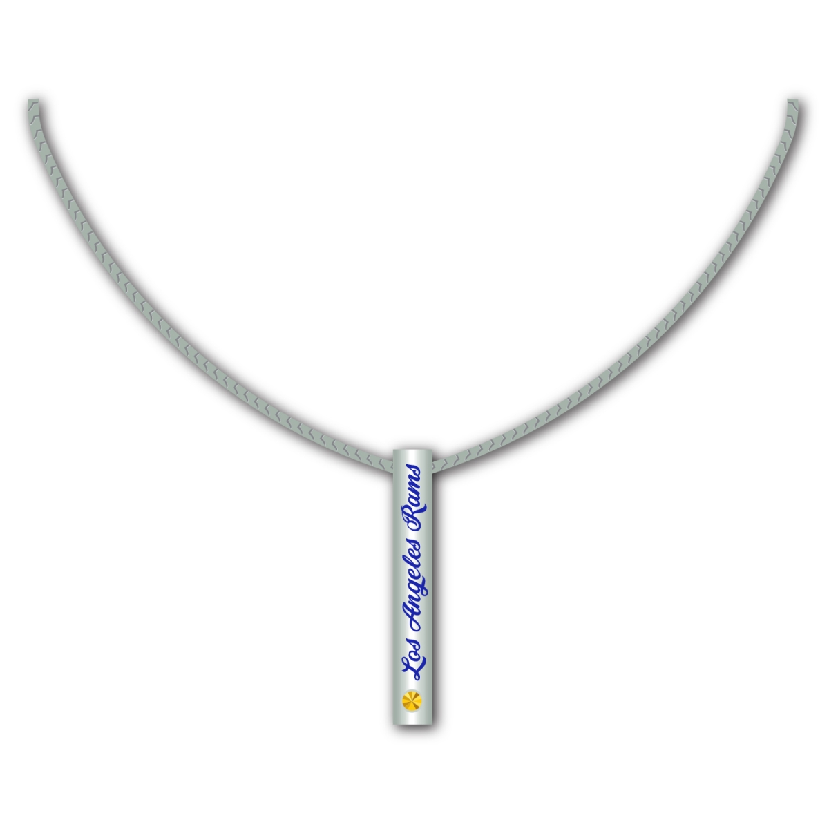 Mojo Licensing 9468804767 Los Angeles Rams Necklace - Silver Bar