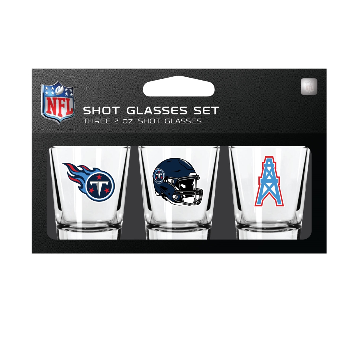Mojo Licensing 9468813317 Tennessee Titans Shot Glass Set - Pack of 3