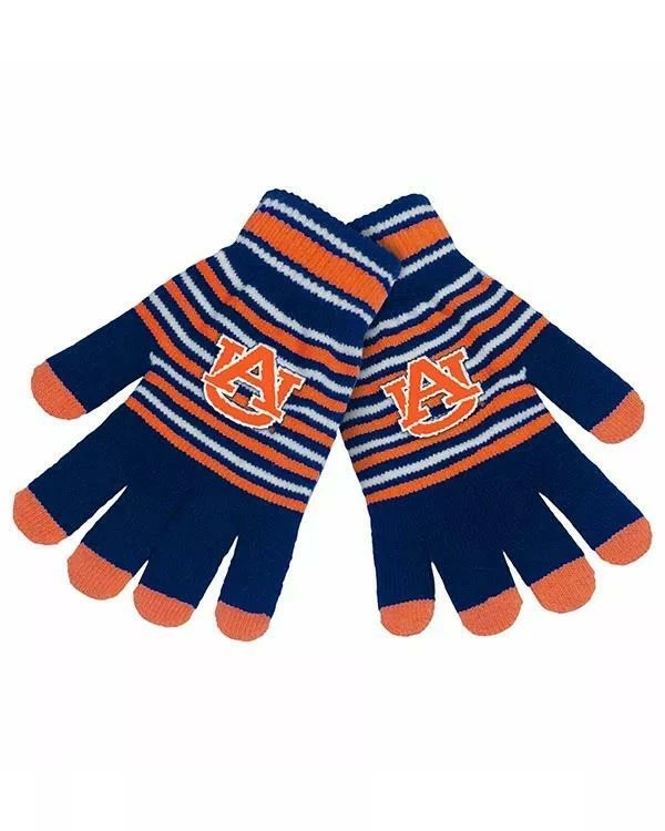 9475125158 Auburn Tigers Gloves - Knit Stripe Acrylic