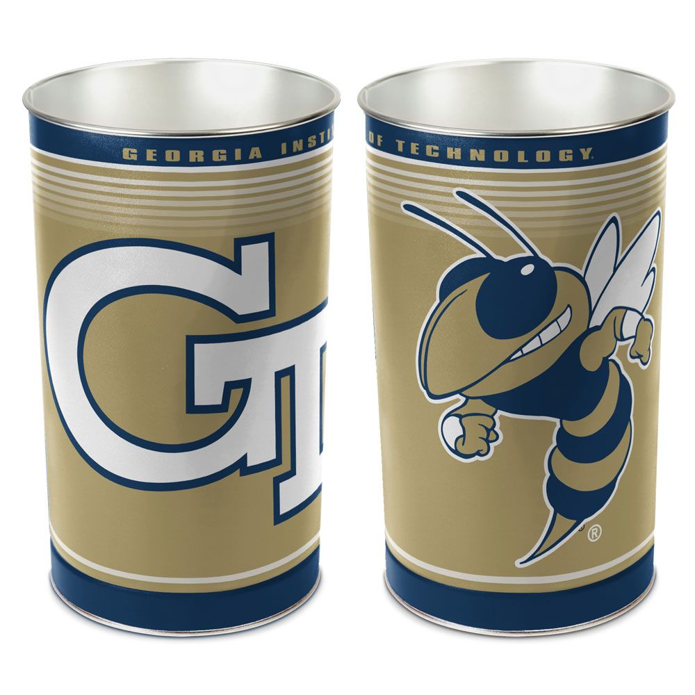 1094397995 15 in. Georgia Tech Yellow Jackets Wastebasket