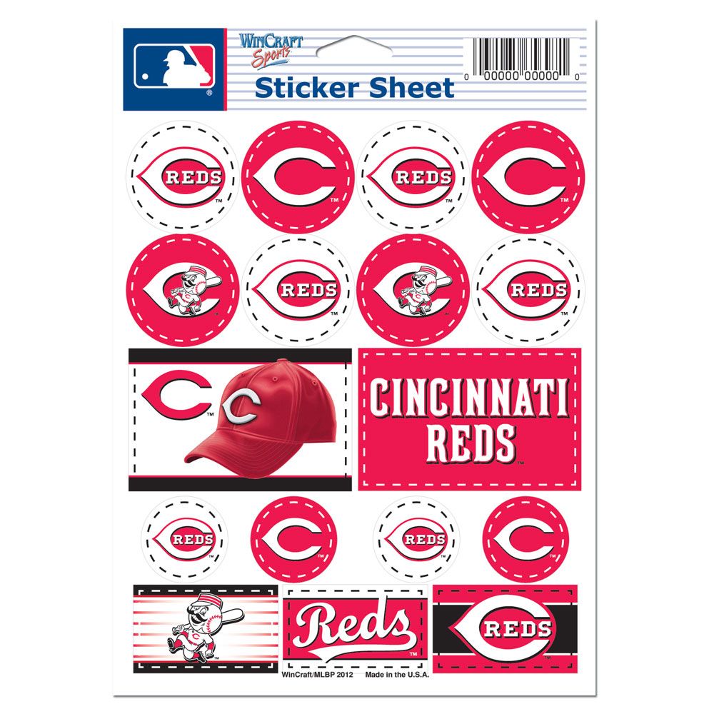 3208528395 5 x 7 in. Cincinnati Reds Decal Sheet - Vinyl