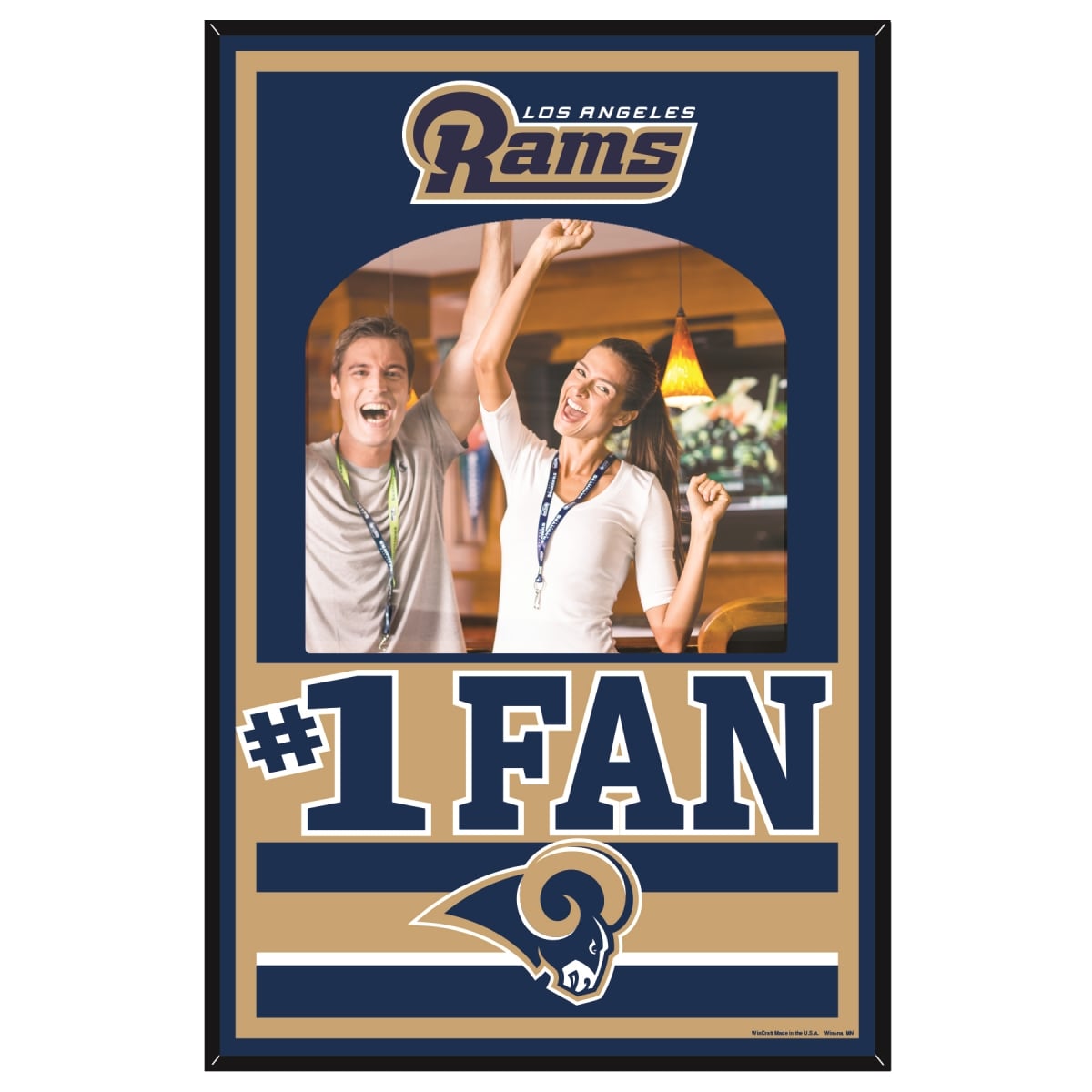 3208502835 11 x 17 in. Los Angeles Rams Sign Wood Mirror