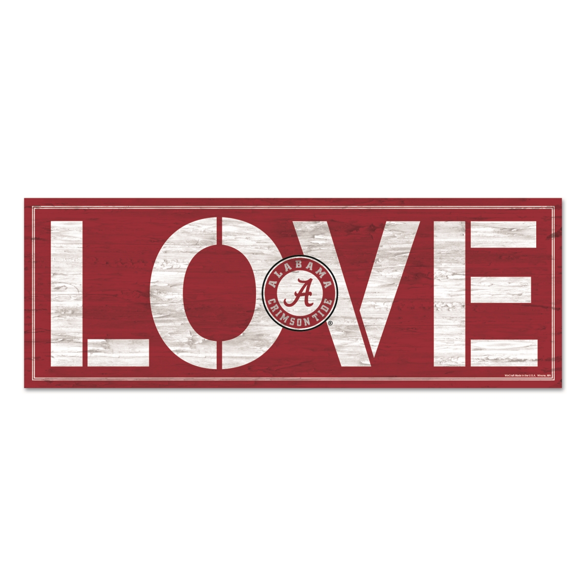 3208583048 8 x 23 in. Alabama Crimson Tide Sign - Wood Love