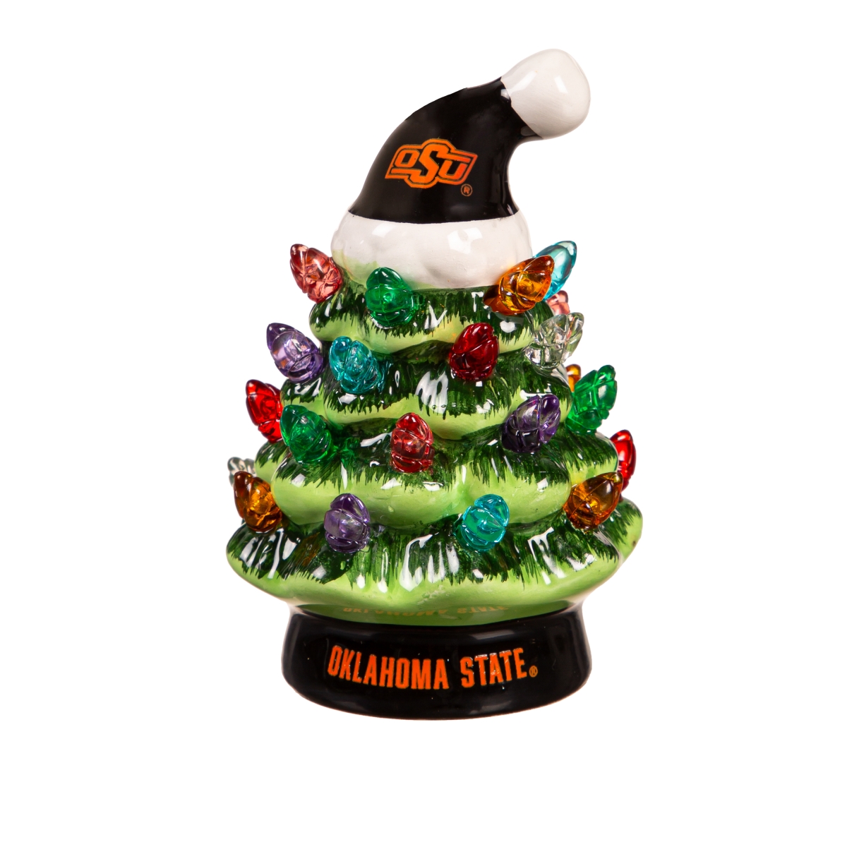 194639753 4 in. Oklahoma State Cowboys Christmas Tree - LED Tabletop