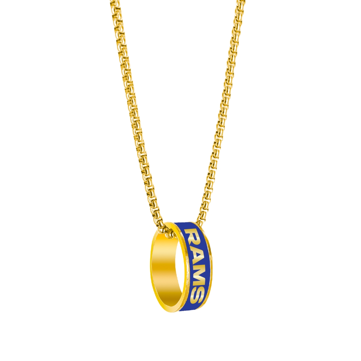 Aminco 6326438862 Los Angeles Rams Necklace - Fashion Ring Pendant Gold