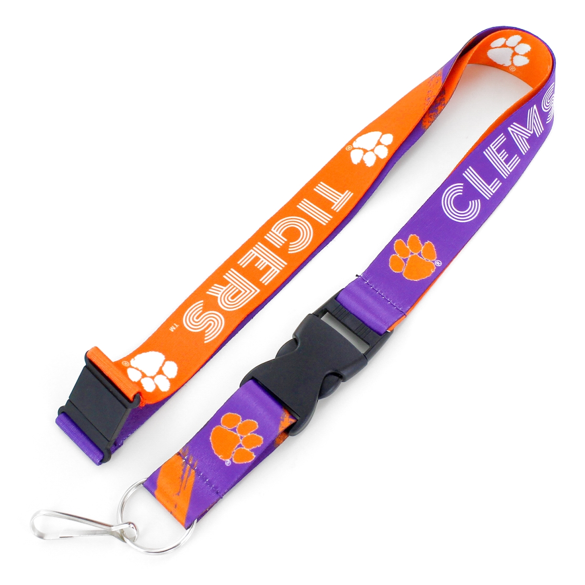 Aminco 6326408716 Clemson Tigers Lanyard - Crossfade Design