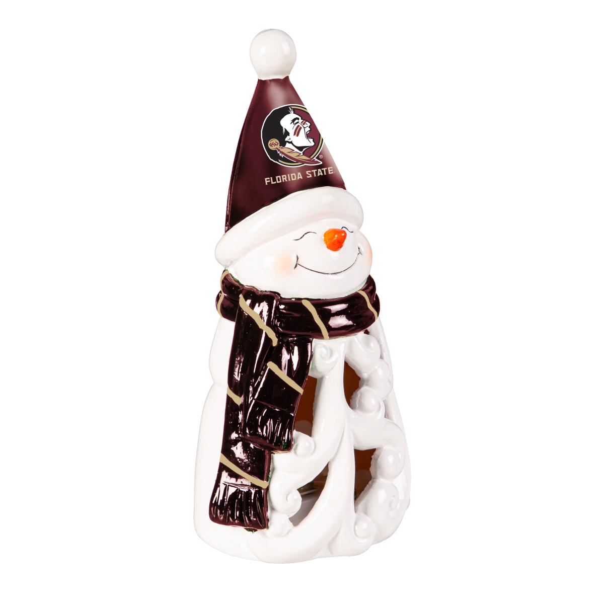 194646018 8 in. Florida State Seminoles Statue - LED Snowman