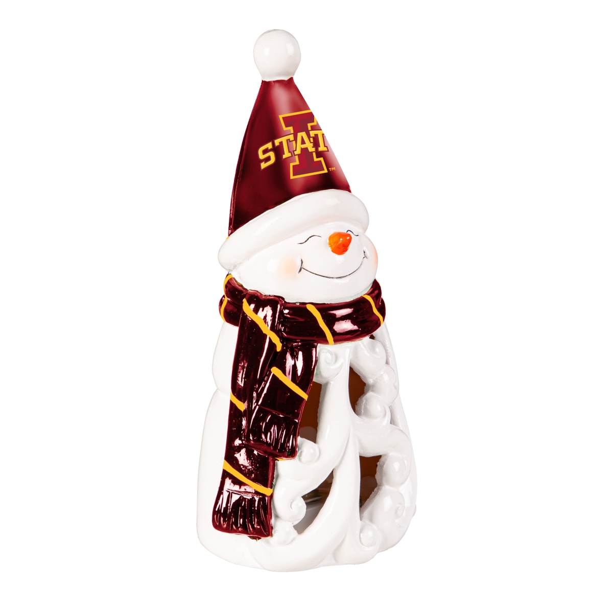 194646114 8 in. Iowa State Cyclones Statue - LED Snowman