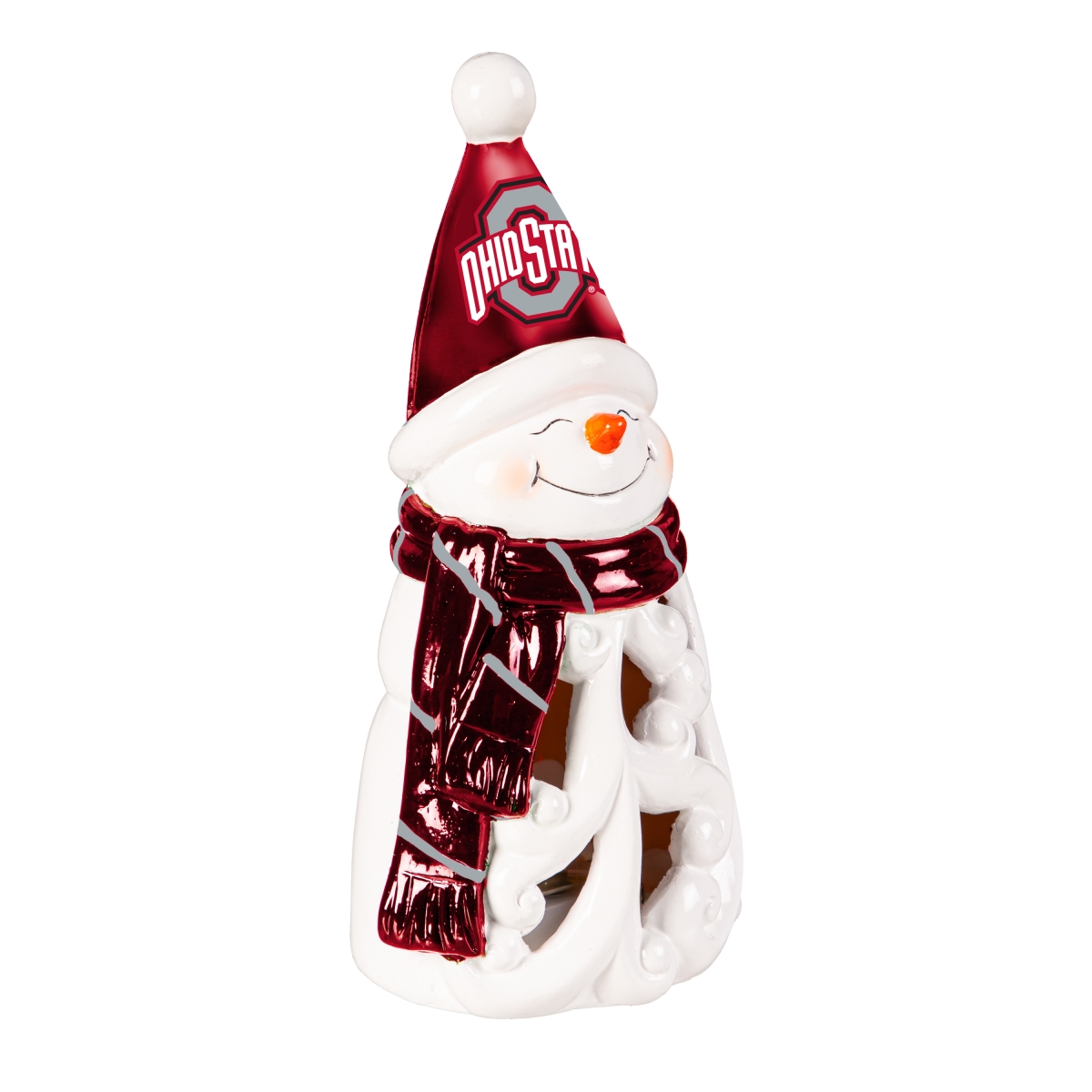 194646138 8 in. Ohio State Buckeyes Statue - LED Snowman