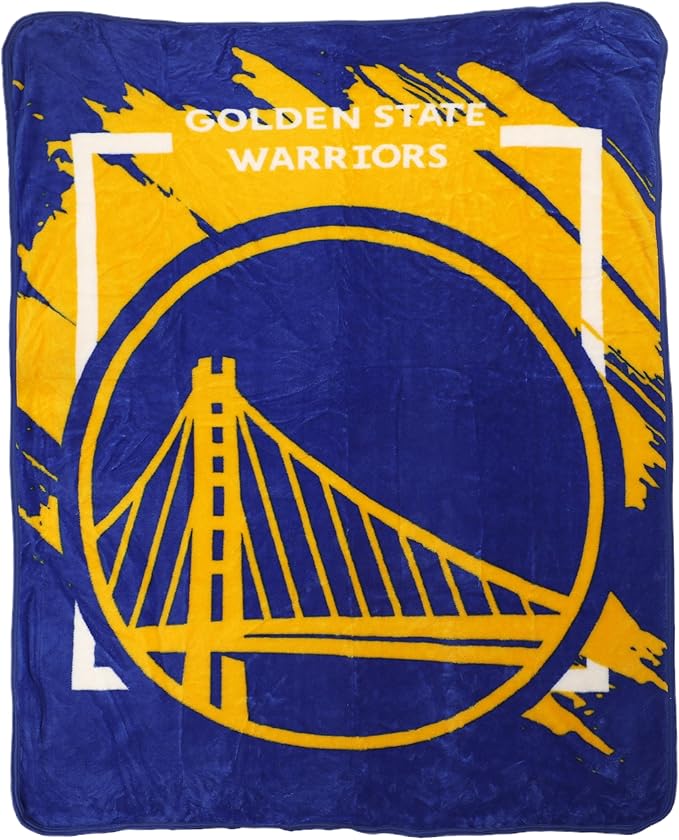 9060433129 46 x 60 in. Golden State Warriors Blanket - Micro Raschel Dimensional Design Rolled