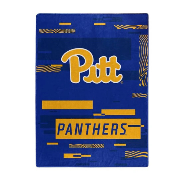 9060433242 60 x 80 in. Pittsburgh Panthers Blanket - Raschel Digitize Design