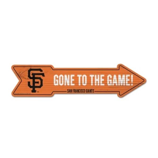 9416610970 6 x 24 in. San Francisco Giants Wood Arrow Sign