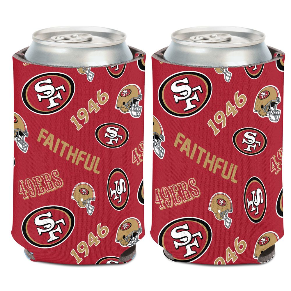 9416629452 San Francisco 49ers Can Cooler - Scatter Print Design
