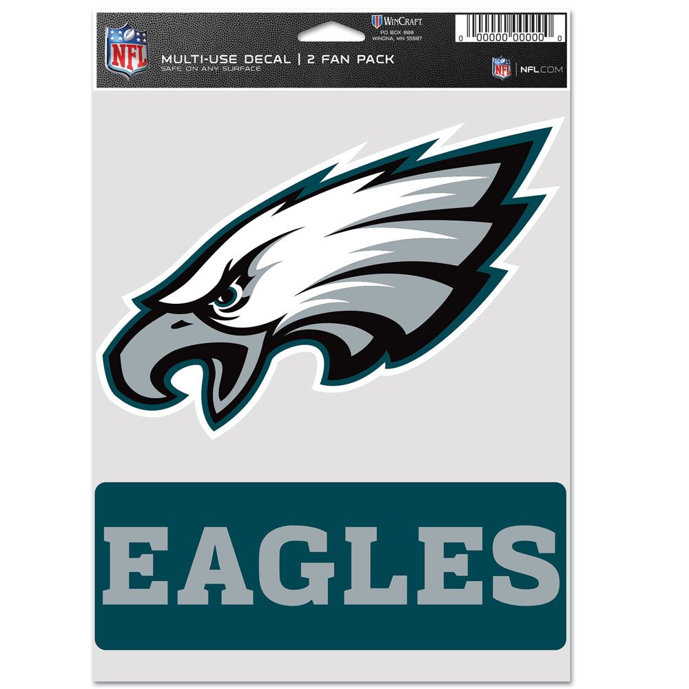 9416638003 Philadelphia Eagles Decal - Multi Use Fan - Pack of 2