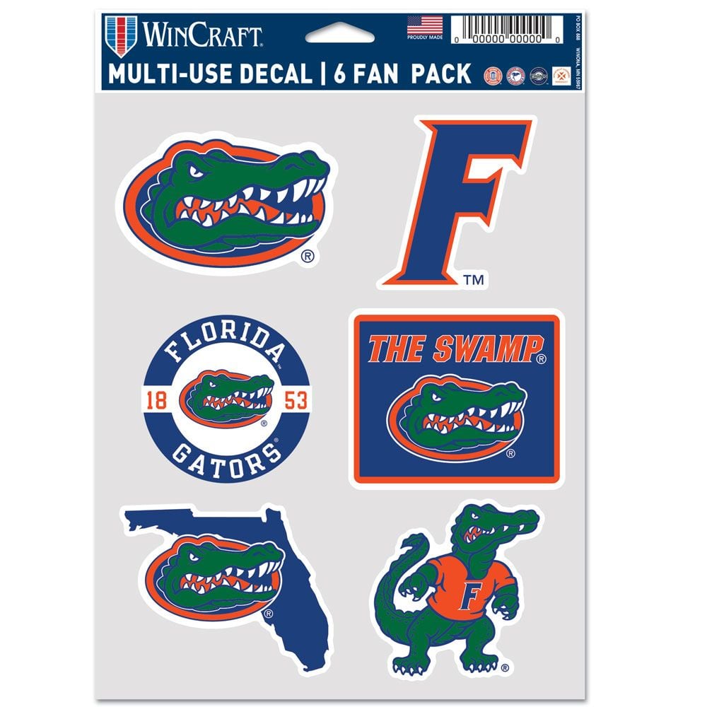 9416651024 Florida Gators Decal - Multi Use Fan - Pack of 6