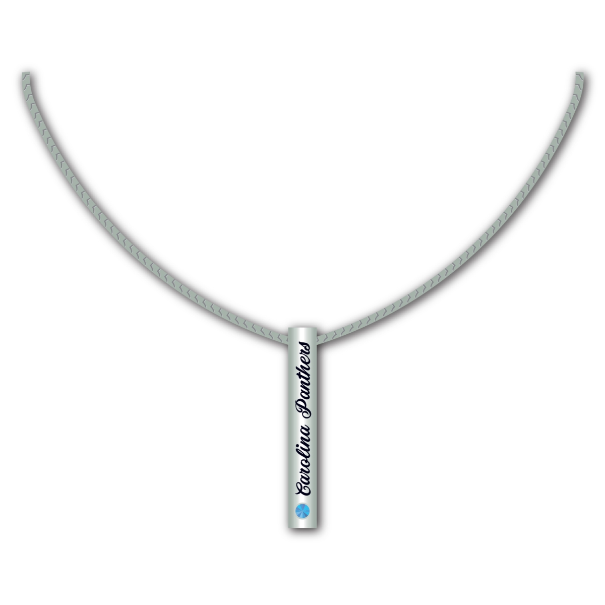 Mojo Licensing 9468804753 Carolina Panthers Necklace - Silver Bar