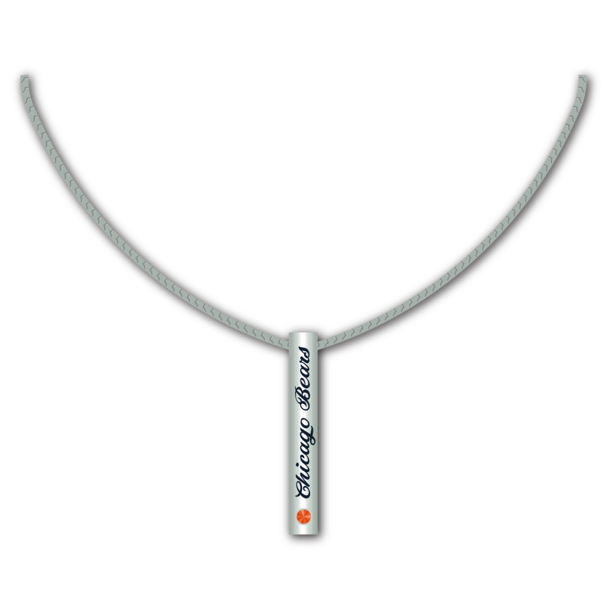 Mojo Licensing 9468804754 Chicago Bears Necklace - Silver Bar