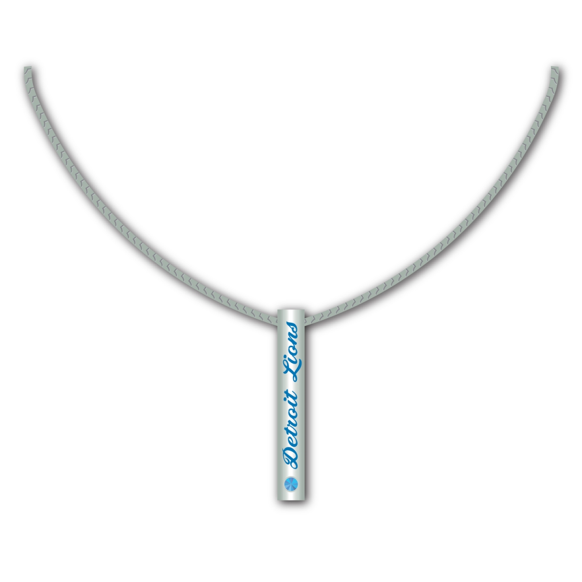 Mojo Licensing 9468804759 Detroit Lions Necklace - Silver Bar