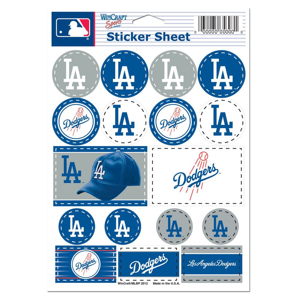 3208527202 5 x 7 in. Vinyl Los Angeles Dodgers Decal Sheet