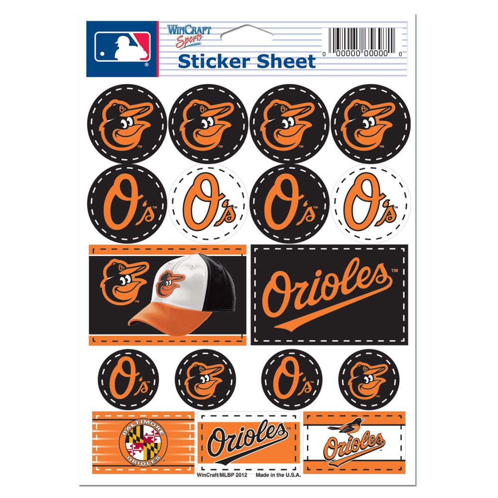 3208527117 5 x 7 in. Vinyl Baltimore Orioles Decal Sheet
