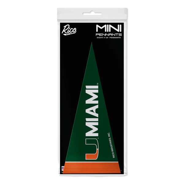 1140777432 Miami Hurricanes 2004 Mini Pennant Set - 8 Piece