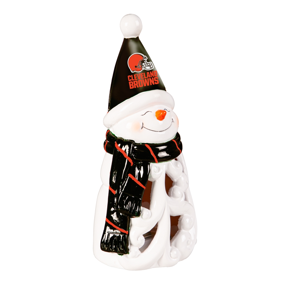 194645686 8 in. Cleveland Browns Statue - LED Snowman